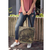 Vintages botanisches Hippo, anpassbar Tasche