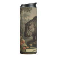 Vintages botanisches Hippo, anpassbar