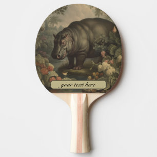 Vintages botanisches Hippo, anpassbar Tischtennis Schläger
