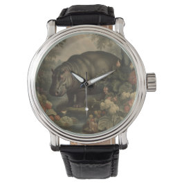 Vintages botanisches Hippo Armbanduhr