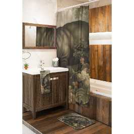 Vintages botanisches Hippo Badematte