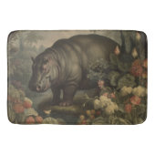 Vintages botanisches Hippo Badematte (Vorderseite)