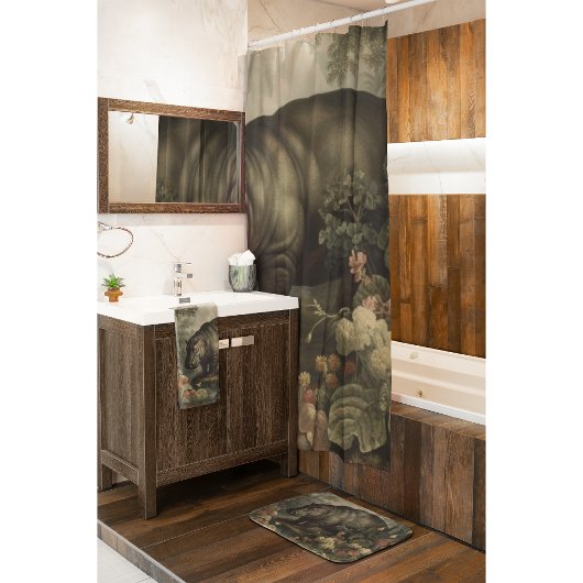 Vintages botanisches Hippo Badhandtuch Set