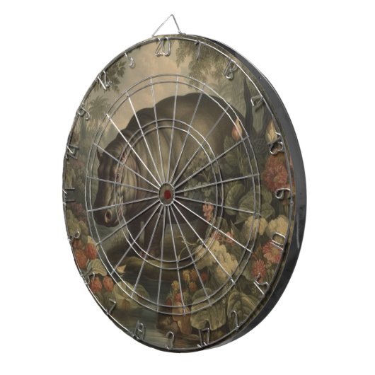 Vintages botanisches Hippo Dartscheibe (Vorderseite rechts)