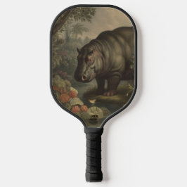 Vintages botanisches Hippo Pickleball Schläger