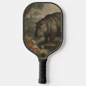 Vintages botanisches Hippo Pickleball Schläger (Rückseite)