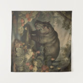 Vintages botanisches Hippo Wandteppich (Vorderseite (Horizontal))