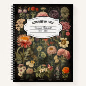Vintages botanisches KompositionsNotebook Notizblock (Vorderseite)