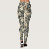 Vintages botanisches Kunstwerk Leggings (Rückseite)