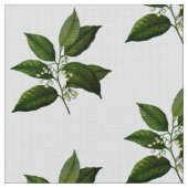 Vintages botanisches Laub-Druck-Gewebe Stoff (Nahaufnahme)