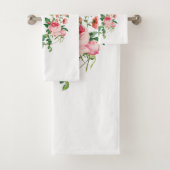 Vintages botanisches Monogramm Badhandtuch Set (Insitu)