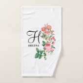 Vintages botanisches Monogramm Badhandtuch Set (Handtuch)
