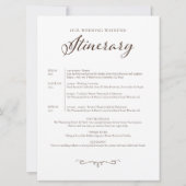 Vintages Botanisches Monogramm Begrüßung/Reisereie Einladung (Rückseite)