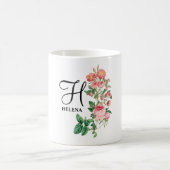 Vintages botanisches Monogramm Kaffeetasse (Mittel)