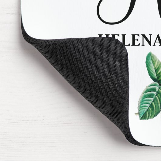 Vintages botanisches Monogramm Mousepad (Ecke)
