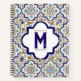 Vintages botanisches Monogramm Notizblock