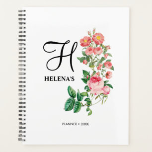 Vintages botanisches Monogramm Planer