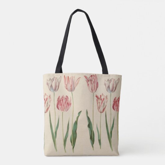 Vintages botanisches Monogramm Tasche (Rückseite)