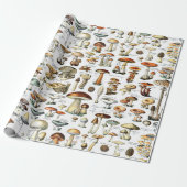 Vintages botanisches Mushroom-Wrappingpapier Geschenkpapier (Ungerollt)