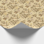Vintages botanisches Muster Geschenkpapier (Ecke)