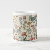 Vintages botanisches Muster Jumbo-Tasse (Vorderseite)
