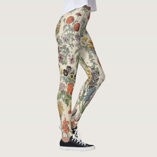 Vintages botanisches Muster Leggings (Rechts)
