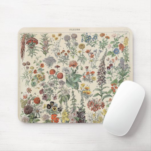 Vintages botanisches Muster Mousepad (Mit Mouse)