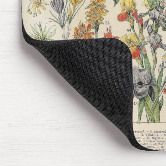 Vintages botanisches Muster Mousepad (Ecke)