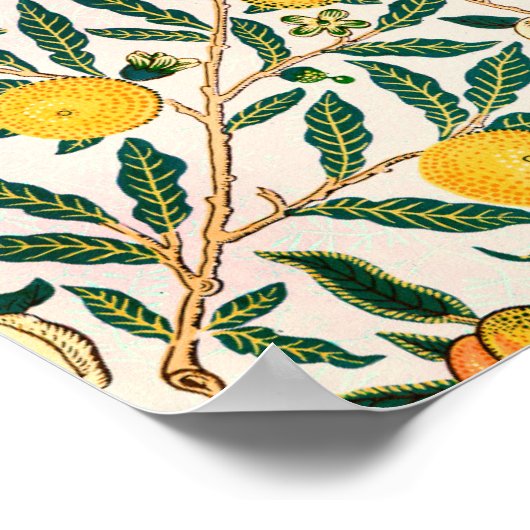 Vintages botanisches Muster Poster (Ecke)