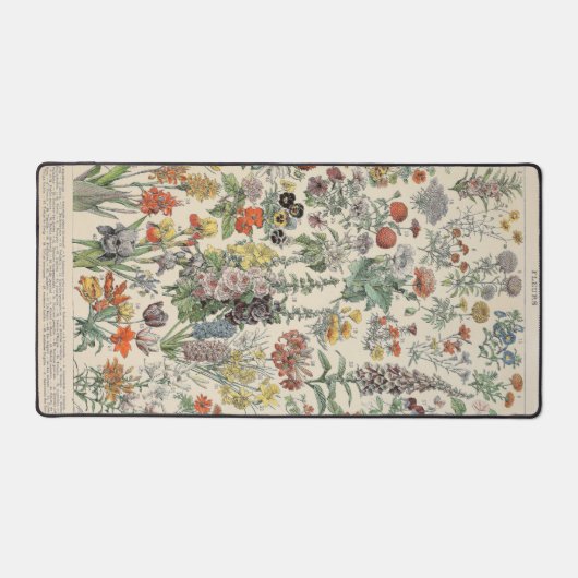 Vintages botanisches Muster Schreibtischunterlage (Vorderseite)