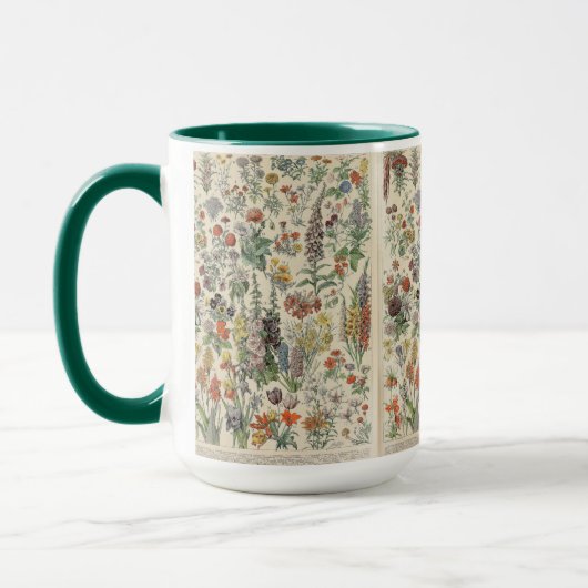 Vintages botanisches Muster Tasse (Links)