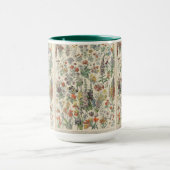 Vintages botanisches Muster Tasse (Zentrum)