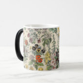 Vintages botanisches Muster Verwandlungstasse (Vorderseite Links)