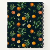 Vintages botanisches Orangenobst Notizblock (Rückseite)