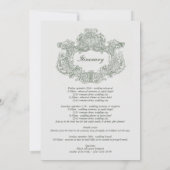 Vintages botanisches Party Hochzeitstag (Rückseite)