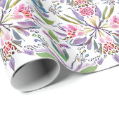 Vintages botanisches Pastelmuster - Retro Floral Geschenkpapier (Rolleneckpunkt)