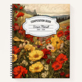 Vintages botanisches PopulationsNotebook Notizblock (Vorderseite)