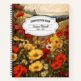 Vintages botanisches PopulationsNotebook Notizblock