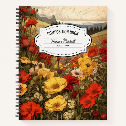 Vintages botanisches PopulationsNotebook Notizblock (Vorderseite)