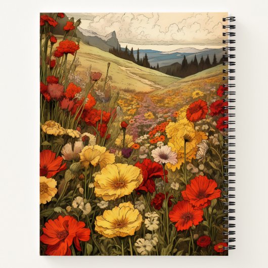 Vintages botanisches PopulationsNotebook Notizblock (Rückseite)