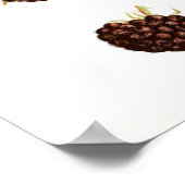 Vintages botanisches Poster - Himbeere (Ecke)