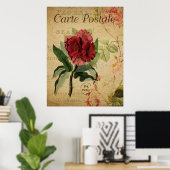 Vintages botanisches Poster - Rhododenron (Heimbüro)