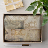 Vintages botanisches Retro Viktorianisch Seidenpapier (Geschenk)