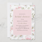 Vintages botanisches Rosenrosen-Brautparty Einladung (Vorderseite)