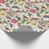 Vintages botanisches Schmetterlingspapier Geschenkpapier (Ecke)
