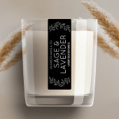 Vintages botanisches Schwarz-Weiß-Etikett Etiketten