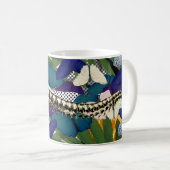 Vintages botanisches Skelettdesign Kaffeetasse (VorderseiteRechts)