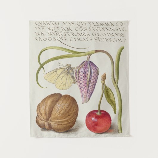 Vintages botanisches Tapisserie Wandteppich (Vorderseite)