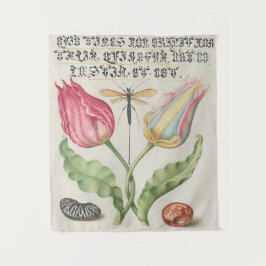 Vintages botanisches Tapisserie Wandteppich