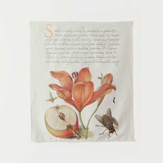 Vintages botanisches Tapisserie Wandteppich (Vorderseite)